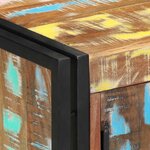 vidaXL Cabinet à chaussures Multicolore Bois massif de récupération