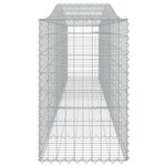 vidaXL Paniers à gabions arqués 7 Pièces 400x50x80/100 cm Fer galvanisé