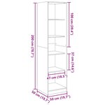 vidaXL Garde-robe chêne artisanal 50x50x200 cm bois d'ingénierie