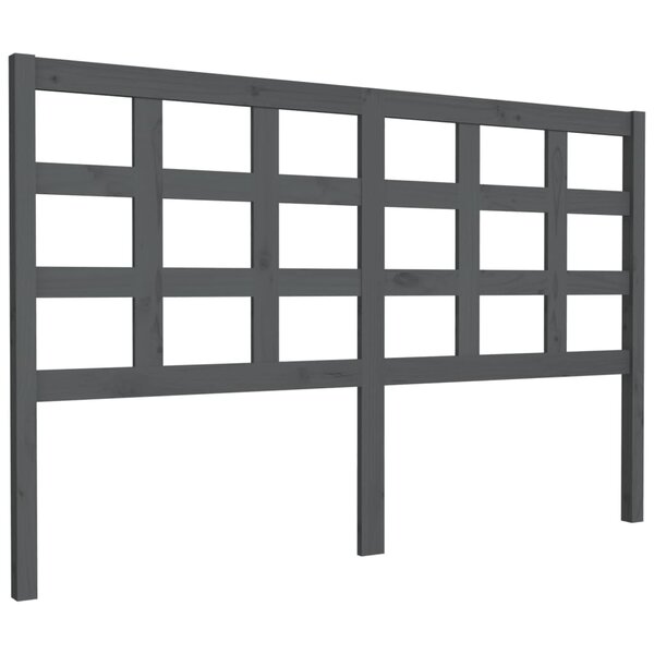 vidaXL Tête de lit Gris 156x4x100 cm Bois massif de pin