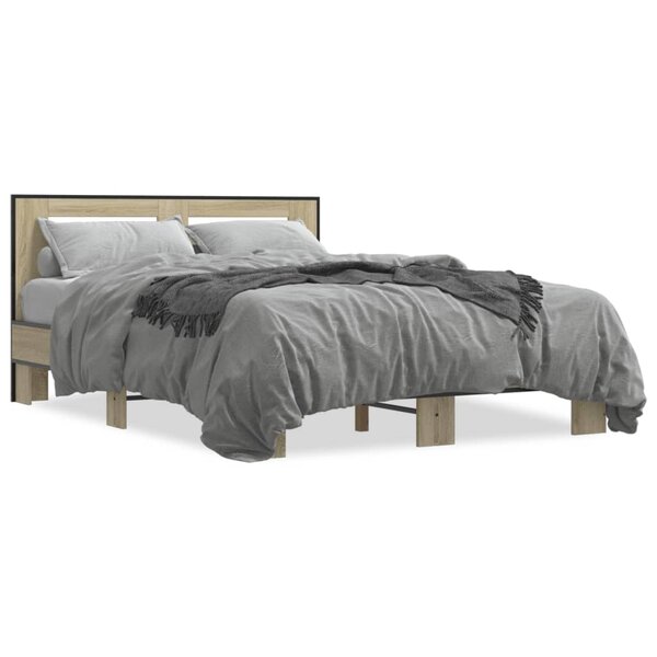 vidaXL Cadre de lit sans matelas chêne sonoma 120x200 cm
