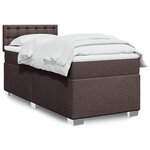 vidaXL Sommier à lattes de lit avec matelas Marron foncé 90x190 cm
