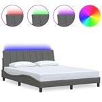 vidaXL Cadre de lit sans matelas gris foncé 160x200 cm tissu