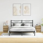 vidaXL Cabinet de chevet 2 Pièces Chêne artisanal 39 x 34 5 x 50 cm