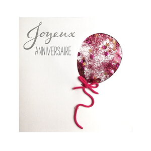 Carte de voeux glamour - anniversaire - ballon