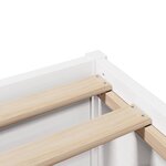 vidaXL Cadre de lit avec tête de lit blanc 140x200 cm bois pin massif