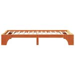 vidaXL Cadre de lit en pin massif 90x200 cm couleur brun ciré