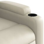 vidaXL Fauteuil inclinable de massage Crème Similicuir