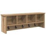 vidaXL Porte-manteau mural chêne artisanal 75 x 16 x 26 cm