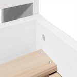 vidaXL Cadre de lit sans matelas blanc 90x190 cm bois de pin massif