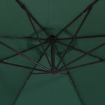 vidaXL Parasol avec éclairage LED 300 cm Poteau en métal Vert