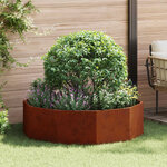 vidaXL Jardinière Rouillé 120 x 120 x 35 cm