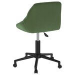 vidaXL Chaise pivotante de bureau Vert foncé Velours