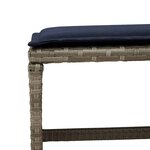 vidaXL Ensemble à manger de jardin 15 Pièces coussins gris résine tressée