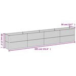 vidaXL Jardinière surélevée 385 x 50 x 69 cm Acier Corten