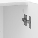 vidaXL Cabinet de chevet 2 Pièces Blanc brillant 43 x 34 5 x 47 cm