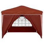 vidaXL Tente de fête pop-up 288 x 288 x 245 cm Terre cuite