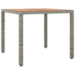 vidaXL Ensemble de bistro de jardin 5 Pièces coussins gris poly rotin