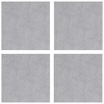 vidaXL Plaques à damier 4 Pièces Argent 30 x 30 cm Aluminium