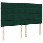 VidaXL Cadre de lit ottoman avec matelas vert foncé 180x200cm velours
