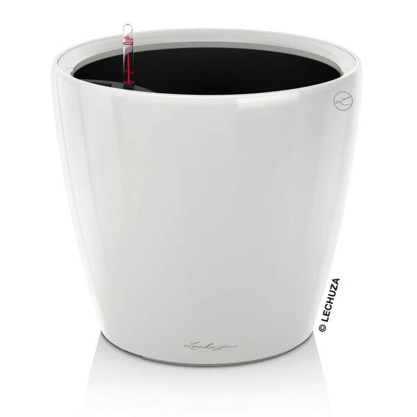 LECHUZA Jardinière de table CLASSICO LS 21 ALL-IN-ONE blanc brillant