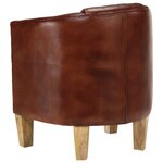 vidaXL Chaise cabriolet marron cuir véritable