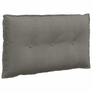 vidaXL Coussin de Dos Gris clair 80 x 50 cm Tissu en velours côtelé
