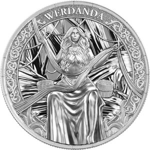 Pièce de monnaie en Argent 5 Mark g 31.1 (1 oz) Millésime 2026 Norns WERDANDA