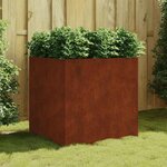 vidaXL Jardinière 80x80x80 cm acier corten