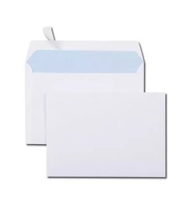 Boîte de 500 enveloppes blanches auto-adhésives 80g format c6 114x162mm gpv