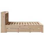 vidaXL Lit bibliothèque sans matelas 160x200 cm bois massif de pin