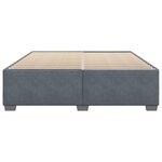 vidaXL Cadre de lit sans matelas gris foncé 200x200 cm velours