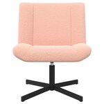 vidaXL Chaise pivotante Rose 63 x 75 x 76 cm tissu