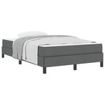 vidaXL Lit à ressorts avec matelas Gris foncé 120 x 190 cm tissu