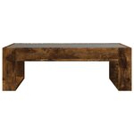 vidaXL Table basse avec LED infini chêne fumé 90x53x30 cm