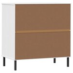 vidaXL Buffet avec 3 tiroirs Blanc 77x40x79 5 cm Bois massif OSLO