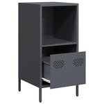 vidaXL Buffet anthracite 35x39x73 5 cm acier laminé à froid