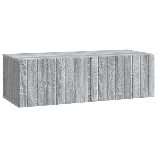 vidaXL Meuble TV mural Sonoma gris 98 x 41 x 30 cm Bois d'ingénierie