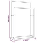 vidaXL Porte-serviettes sur pied Blanc 48x24x78 5 cm Fer