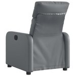 vidaXL Fauteuil inclinable électrique Gris Similicuir