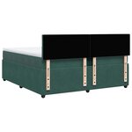 vidaXL Sommier à lattes de lit et matelas Vert foncé 200x200cm Velours