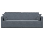 vidaXL Canapé Lit 2-en-1 Gris Sombre 213x144x60 cm Velours
