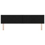 vidaXL Tête de Lit en Tissu Géométrique Noir 200 cm tissu