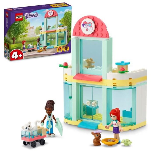 Lego 41695 friends la clinique vétérinaire  jouet pour enfants +4 ans avec mini-poupée mia  figurines animaux  idée cadeau