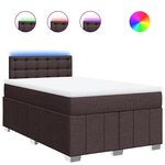 vidaXL Sommier à lattes de lit et matelas marron foncé 120x190cm tissu