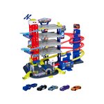 Majorette 8502009000 - Garage Super Chase Center - 6 niveaux de jeu 5 voitures