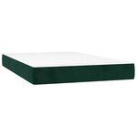 vidaXL Sommier à lattes de lit avec matelas LED Vert foncé 120x200 cm