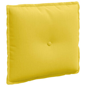 vidaXL Coussin de Dos Jaune clair 50 x 19 x 45 cm tissu
