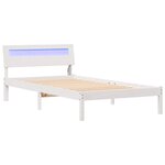 vidaXL Cadre de lit avec tête de lit Blanc 90 x 200 cm Pin massif