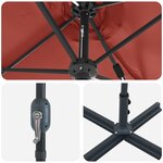 vidaXL Parasol de jardin Couleur terre cuite 380 x 196 x 235 cm